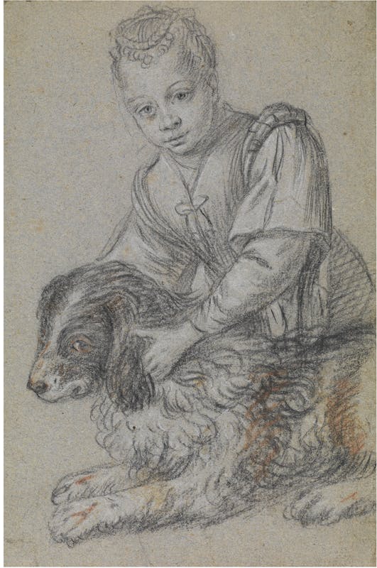 Carletto Caliari, Giovane ragazza con cane
