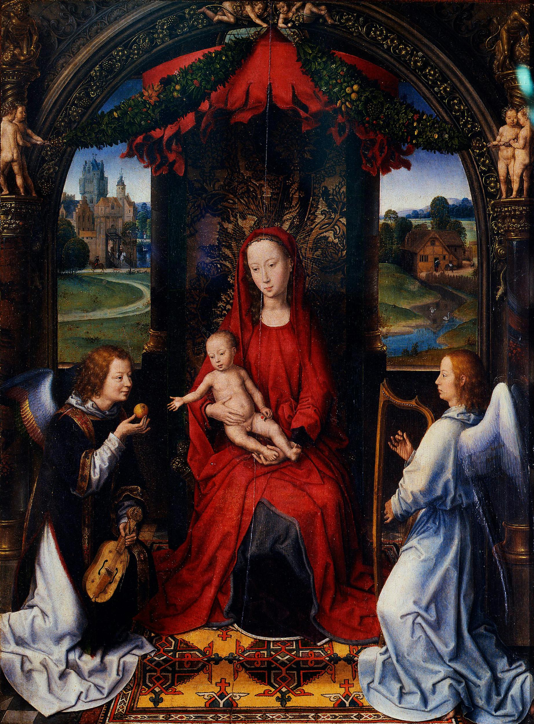 Memling Ronse Hans Memling. Portrait of a young man praying from the Thyssen ...
