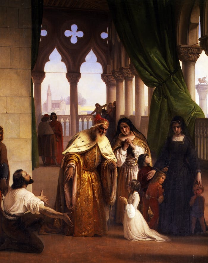 The two Foscari by Francesco Hayez at the Gallery of Modern Art