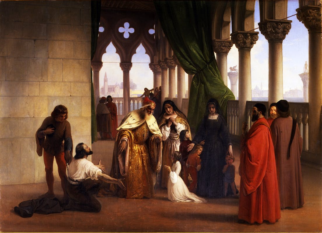 F. Hayez, L'ultimo abboccamento di Jacopo Foscari 1852-54 Firenze, Galleria d'arte moderna di Palazzo Pitti