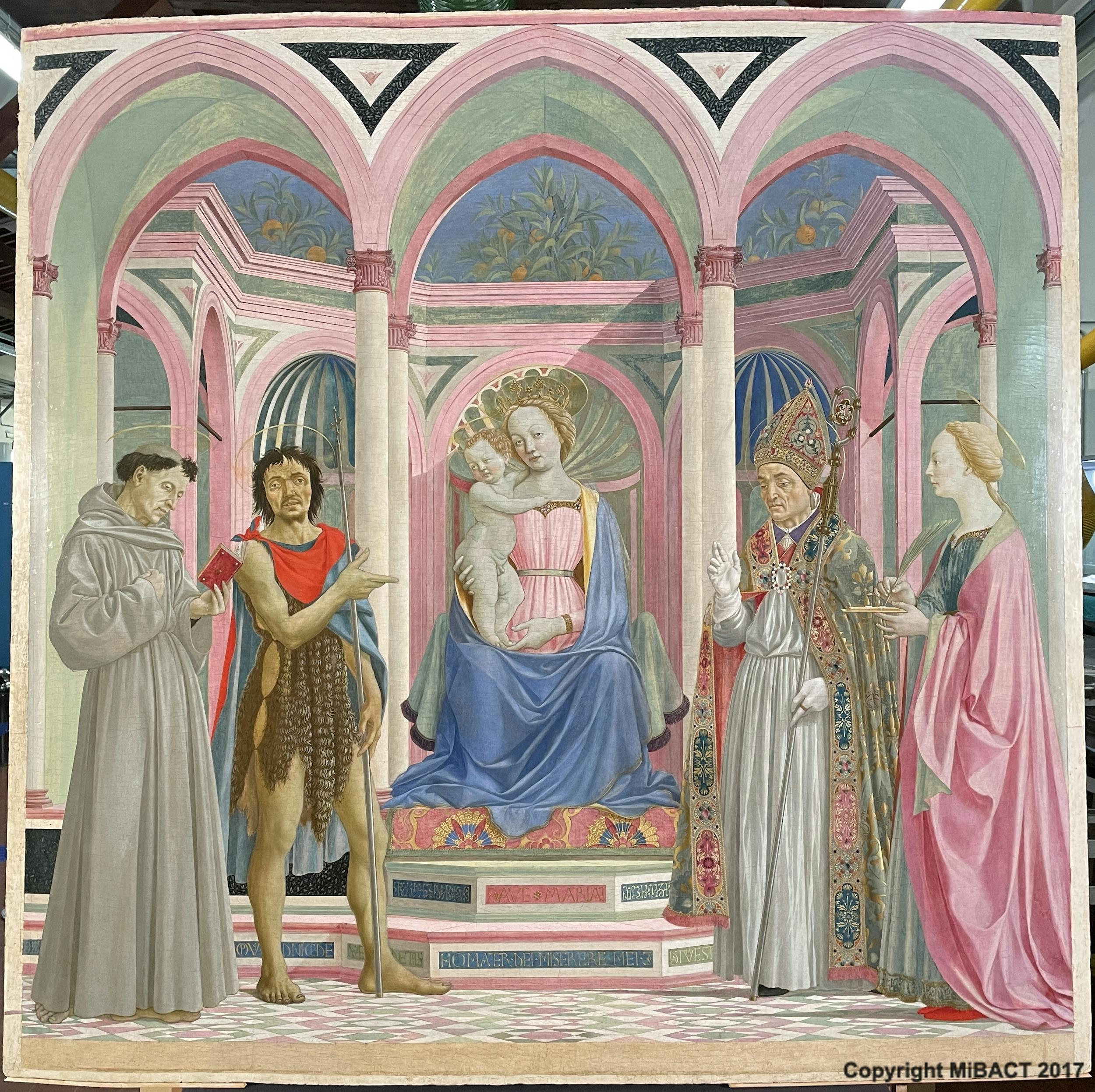 Madonna col Bambino in trono e i santi Francesco, Giovanni Battista