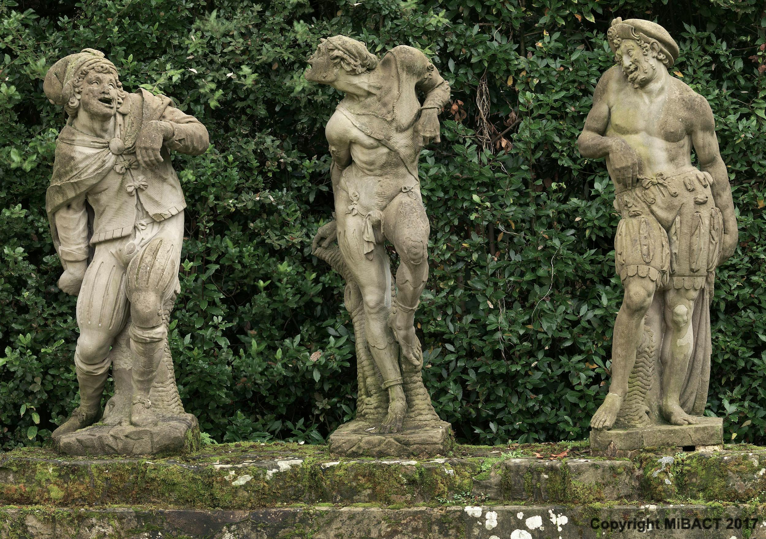 Three statues of Grotesque figures or Caramogi | Artworks | Uffizi ...