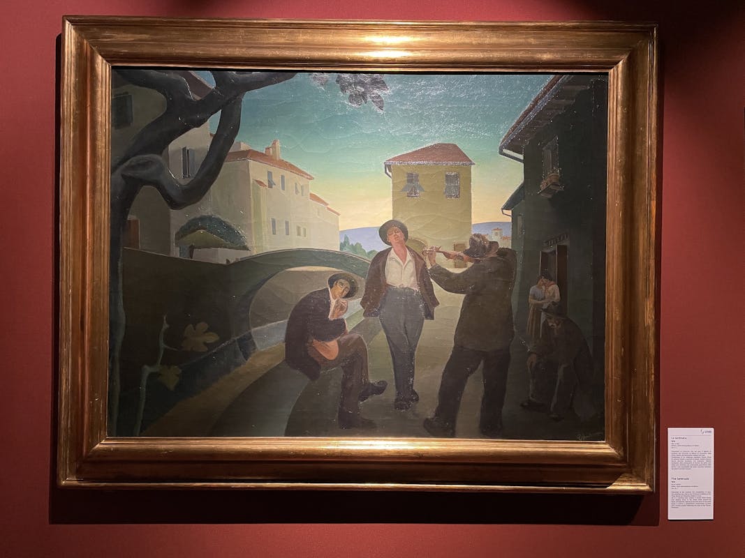 La serenata 1924 olio su tela; cm 95,5x124,5 Milano, Collezione Città metropolitana di Milano
