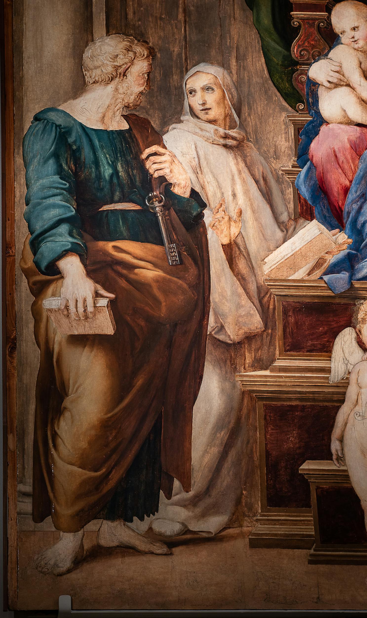 Raffaello, Madonna del Baldacchino, dettaglio