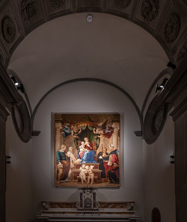 Raphael, The Madonna of the Canopy on display in Pescia's Cathedral