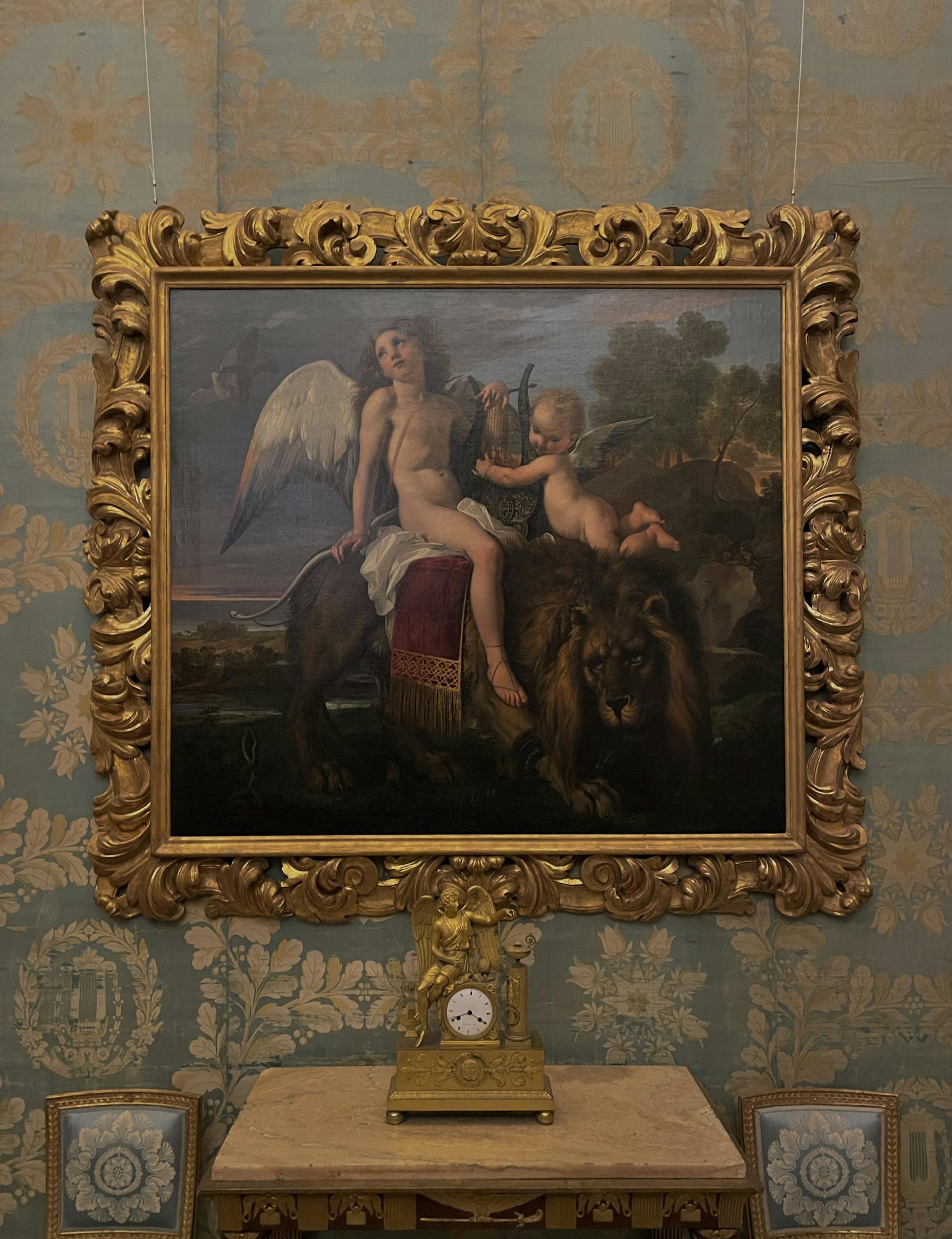 Giuseppe Bezzuoli (Firenze, 1784 – 1855)  Amore vince la Forza, 1843 c. cm 145 x 163 olio su tela